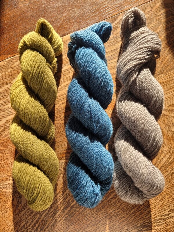 Sola Yarn - Dyed with Hopi Black Dye Sunflower - 100 g skein - Image 3