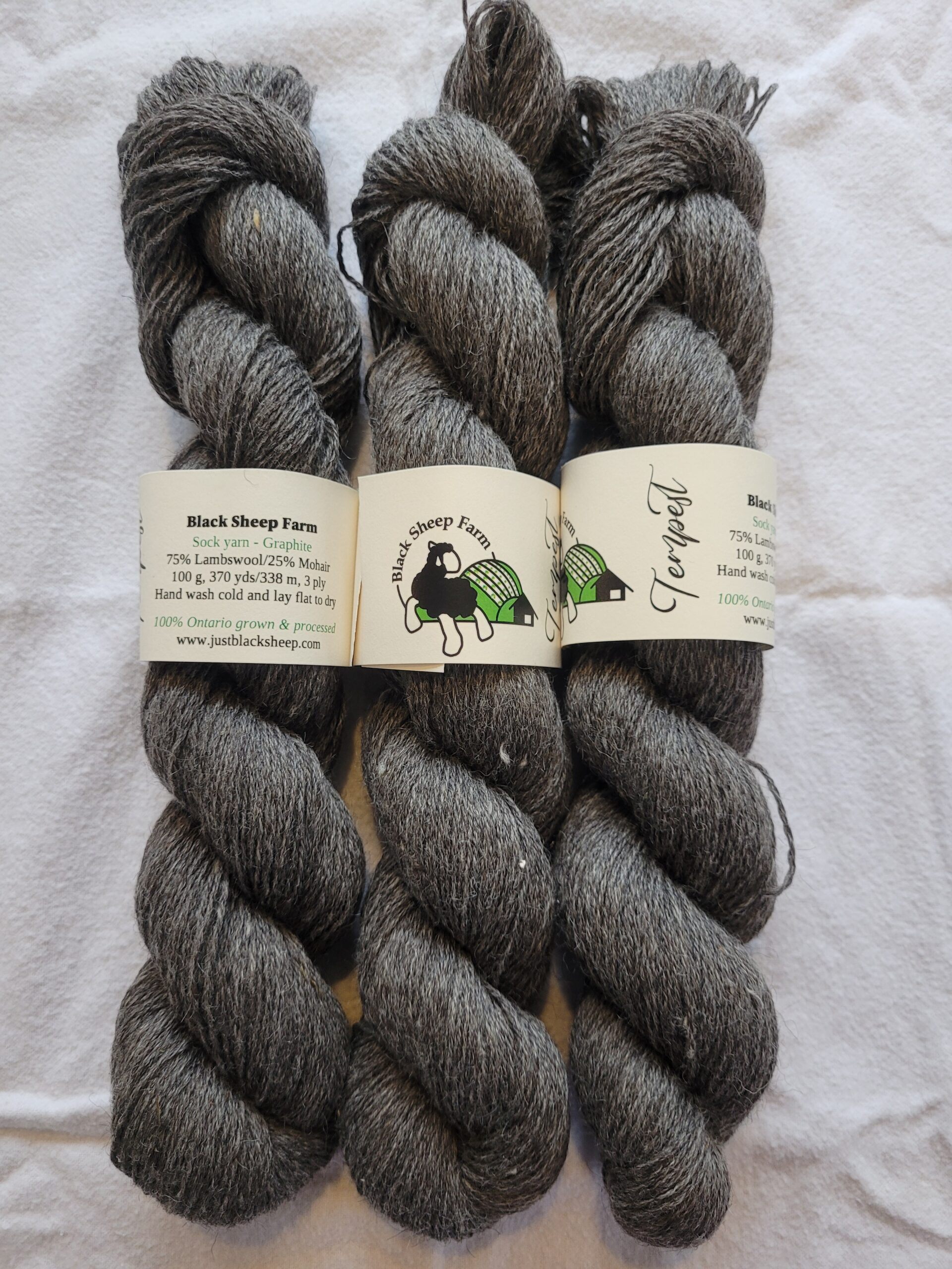 Tempest Yarn - Graphite - 100 g skein